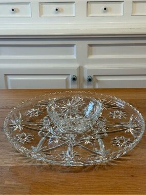 ✨ Anchor Hocking EAPC Early American Prescut 13" Relish Tray + Center Bowl